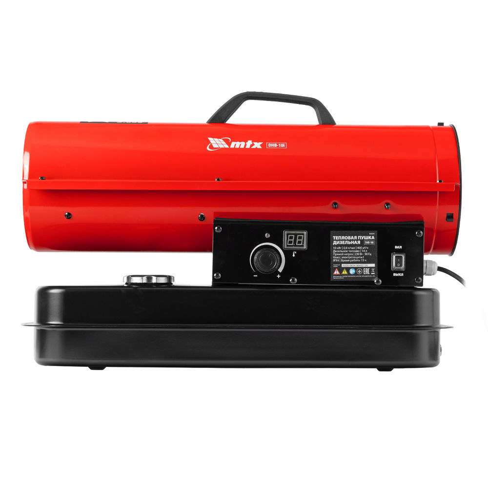 Дизельная тепловая пушка DHB-10i, 10 кВт, 400 м3/ч, прямой нагрев, термостат MTX (98904)