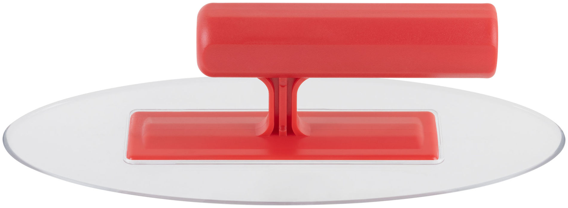 Гладилка пластиковая 220х90х3 мм, прозрачная овальная (05122)