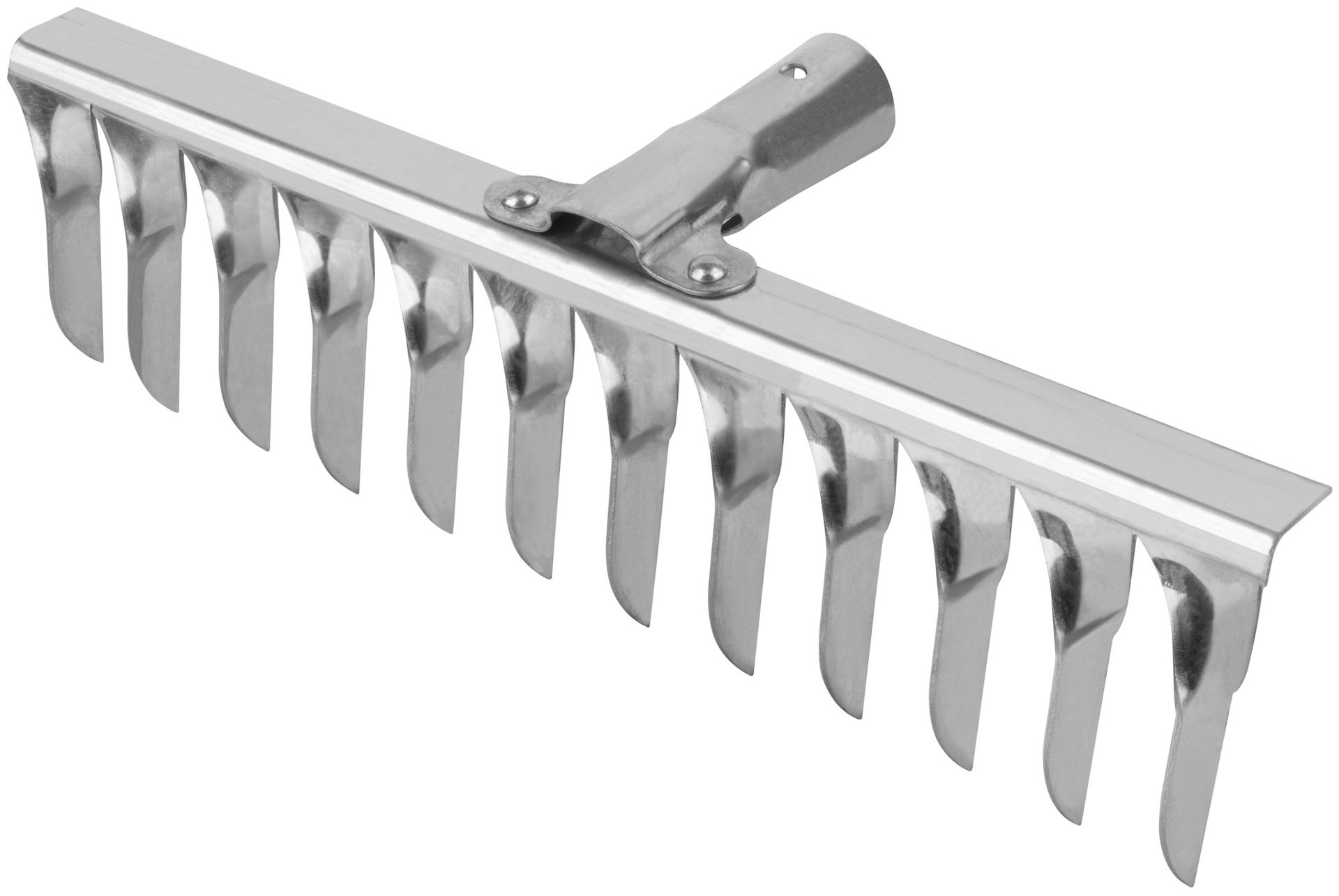 Грабли, витой зуб, нержавеющая сталь, 12 зубьев, без черенка (76981)