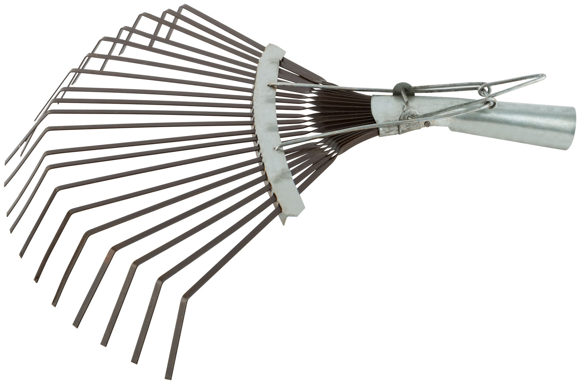 Грабли веерные регулируемые пластинчатые, 20 зубьев, 250-415 мм, без черенка (76944)