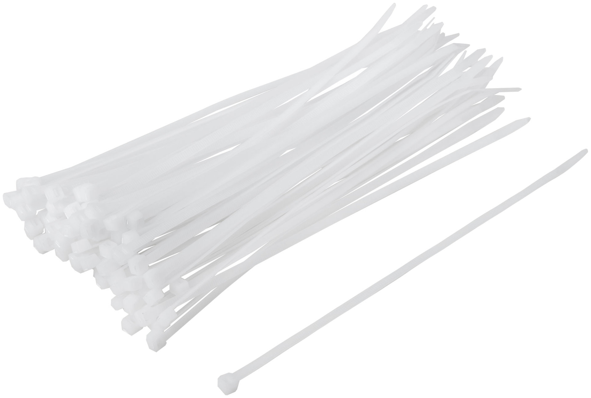 Хомуты нейлоновые для проводов, белые 100 шт., 4,8х250 мм (60255М)