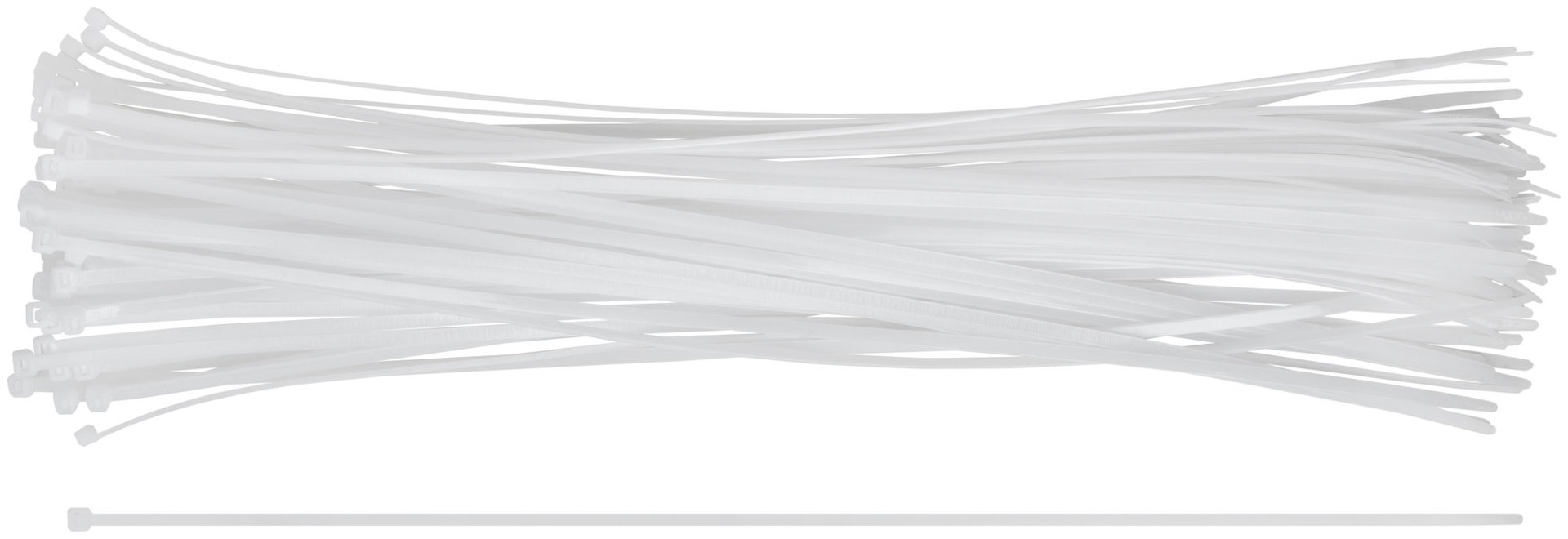 Хомуты нейлоновые для проводов, белые 100 шт., 4,8х500 мм (60258М)