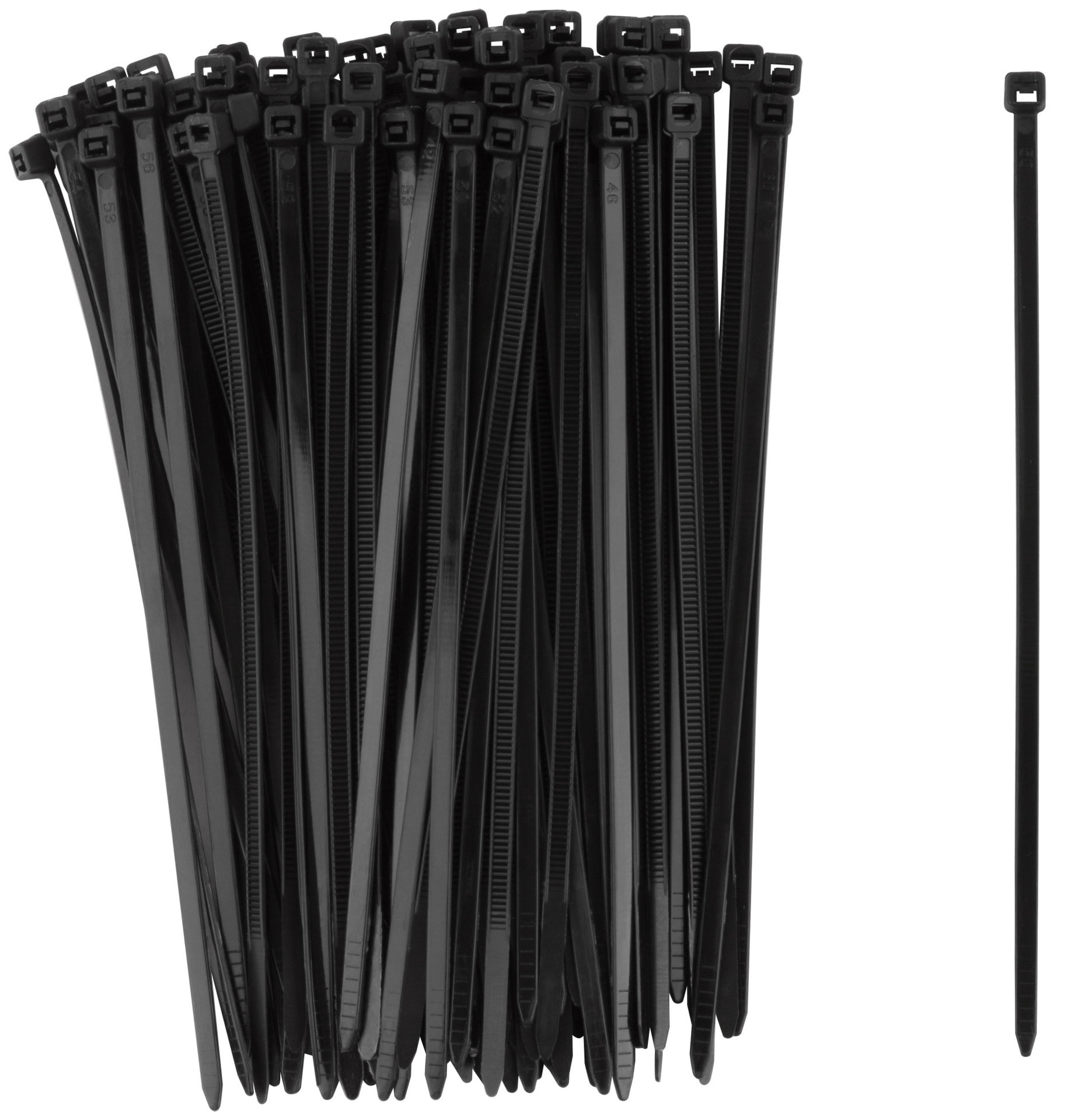 Хомуты нейлоновые для проводов, черные 100 шт., 3,6х150 мм (60348)