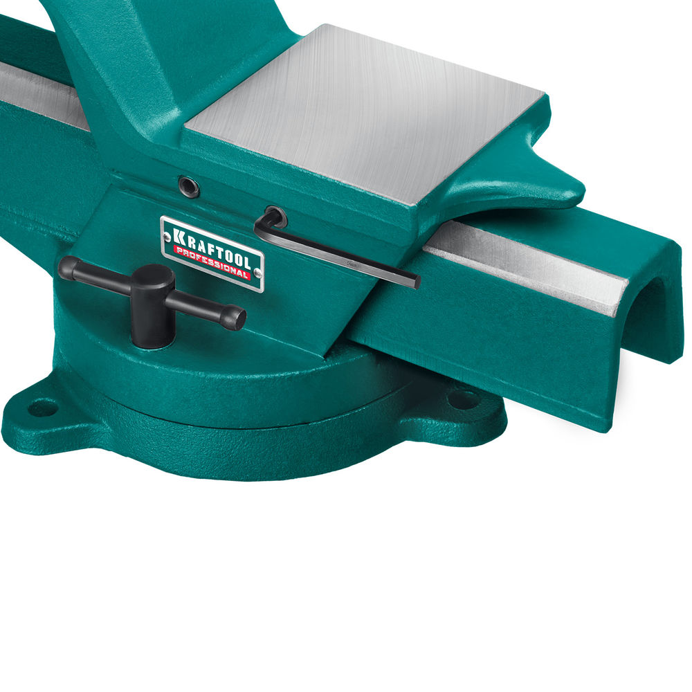 Кованые стальные тиски FORGE--130/150, с регулировкой компенсации люфта KRAFTOOL 32700-150