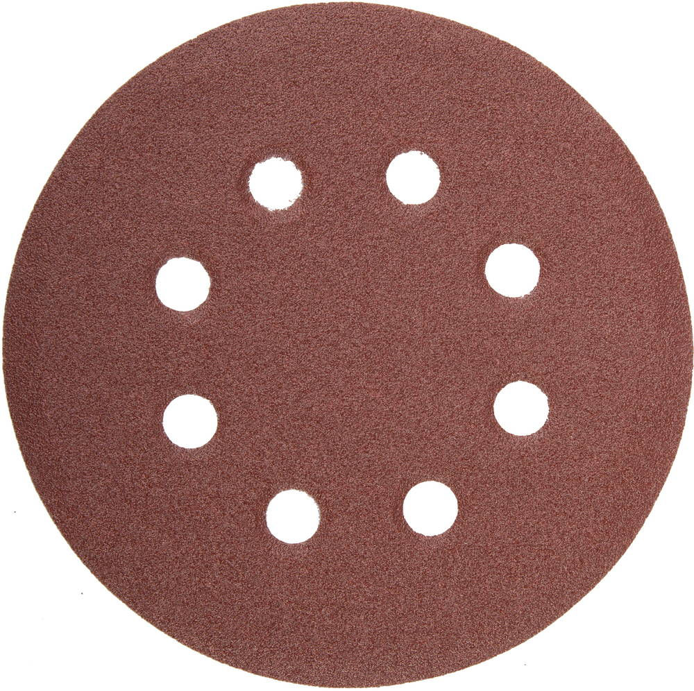 Круг шлифовальный универсальный MASTER 125 мм, 8 отверстий, Р80, 5 шт STAYER 35452-125-080