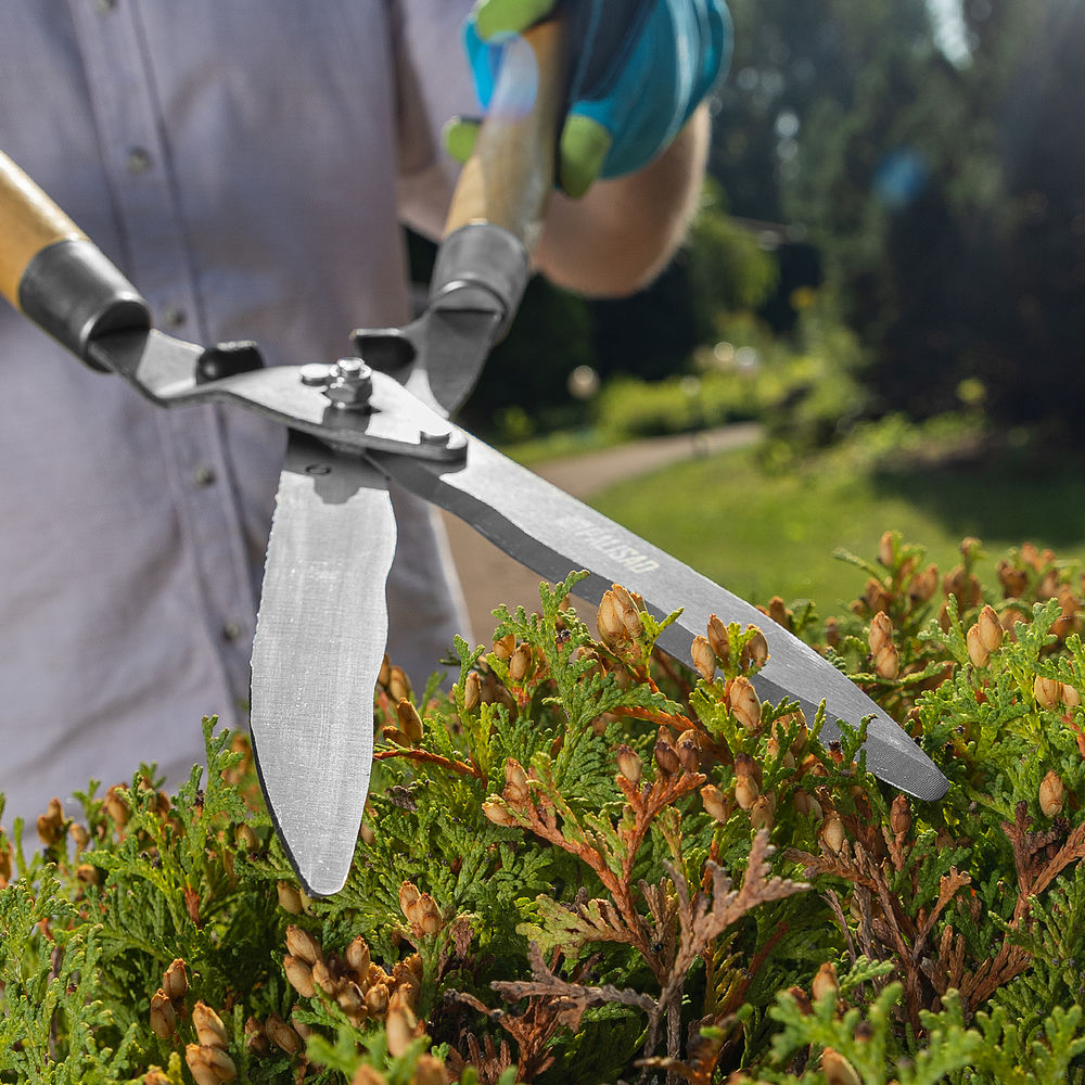 Кусторез, 520 мм, волнистые лезвия, деревянные рукоятки, Palisad (608375)