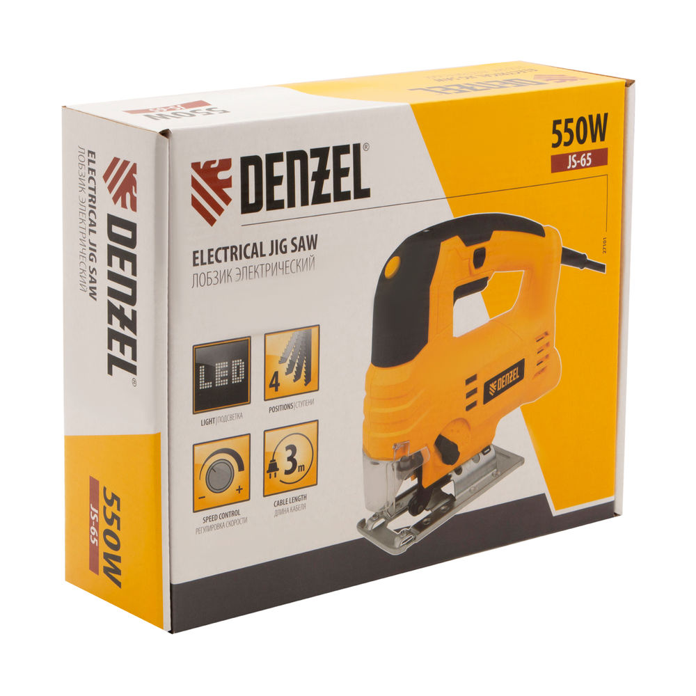 Лобзик электрический JS-65, 550 Вт, 65 мм Denzel (27101)