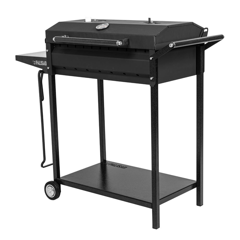 Мангал сварной на колесах, 662 х 390 х 152/805 мм, сталь 2 мм, кочерга в комплекте, Camping Palisad (69686)