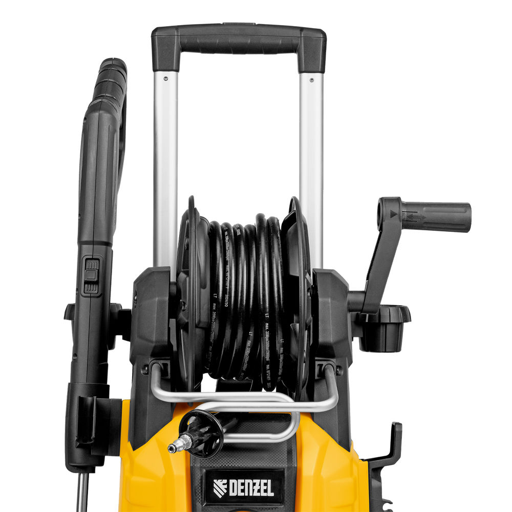 Моечная машина высокого давления R-200D, 2400 Вт, 200 бар, 420 л/ч, с барабаном// Denzel (58264)