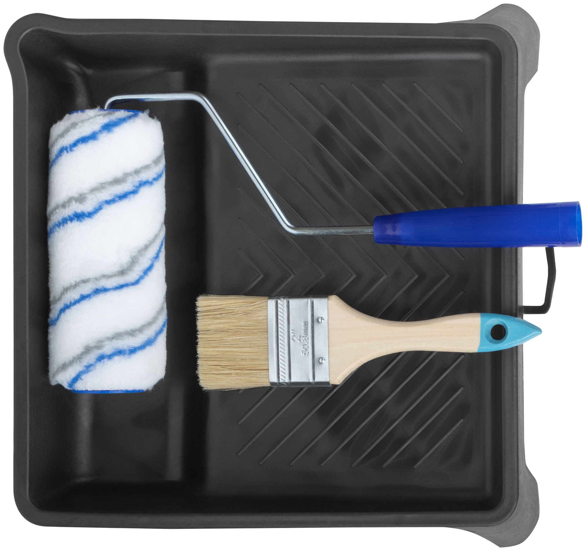 Набор малярный Универсальный № 2 (ванночка 270х270 мм + валик полиакрил 150 мм + кисть 50 мм)