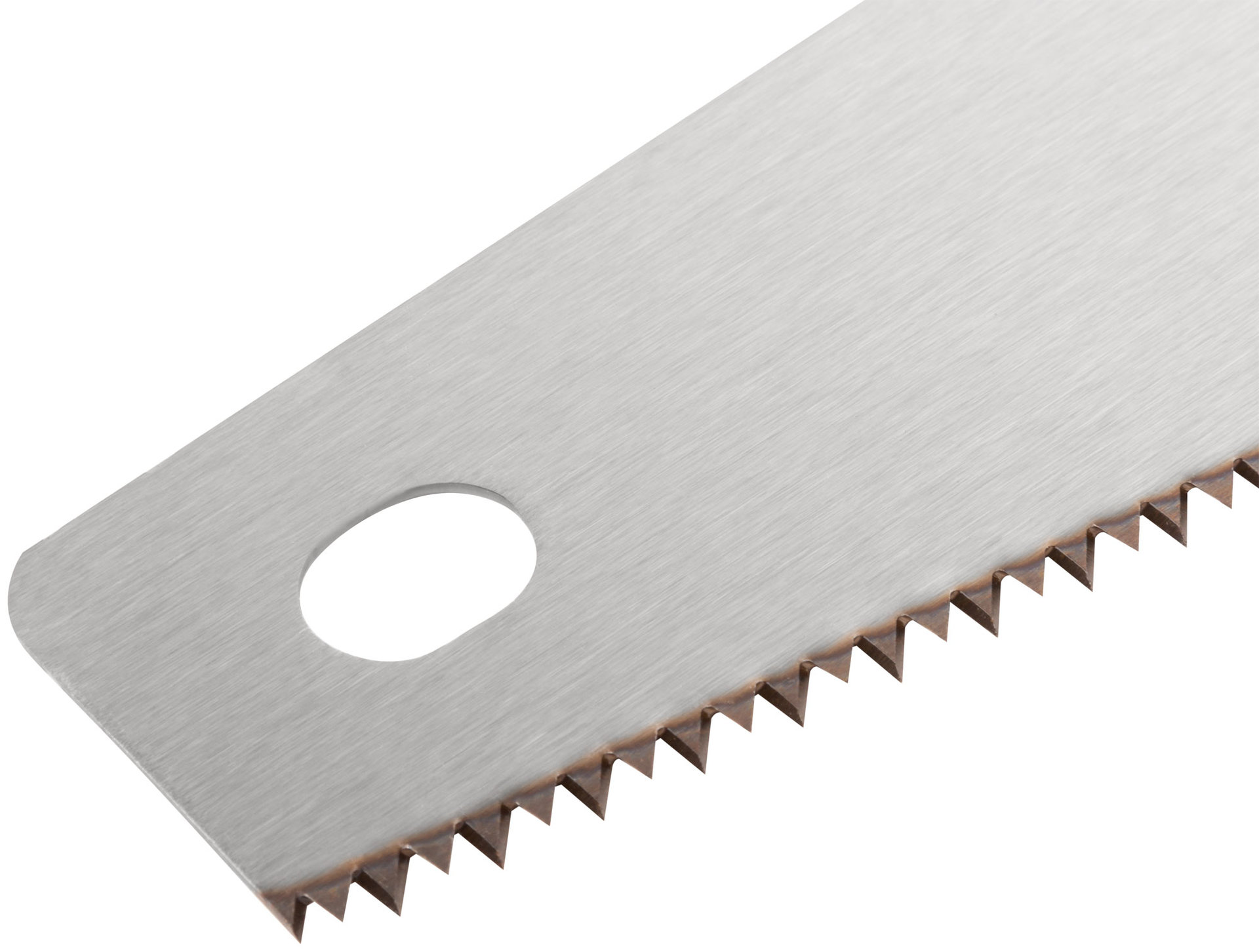 Ножовка по дереву, средний каленый зуб 7 ТPI, 2D заточка, пластиковая прорезиненная ручка 400 мм (40431)