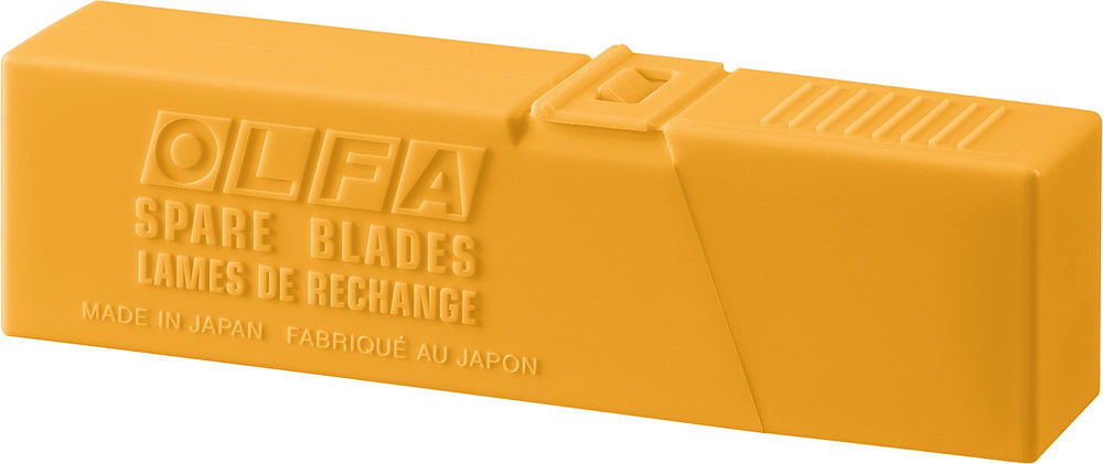 Сегментированные лезвия 18 мм, 50 шт, в пластиковом кейсе + блистер OLFA OL-LB-50B