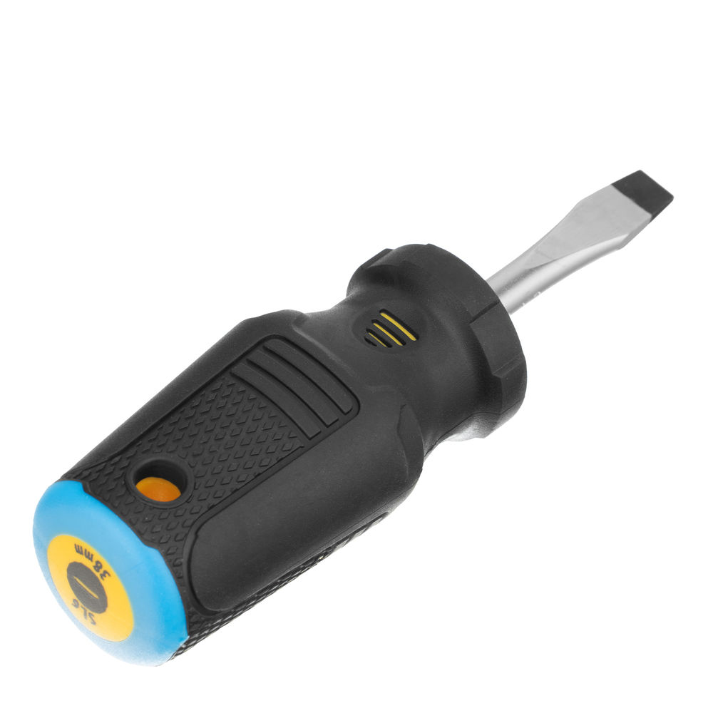 Отвертка SL6x38 мм, CrV, трехкомпонентная рукоятка Denzel (12201)