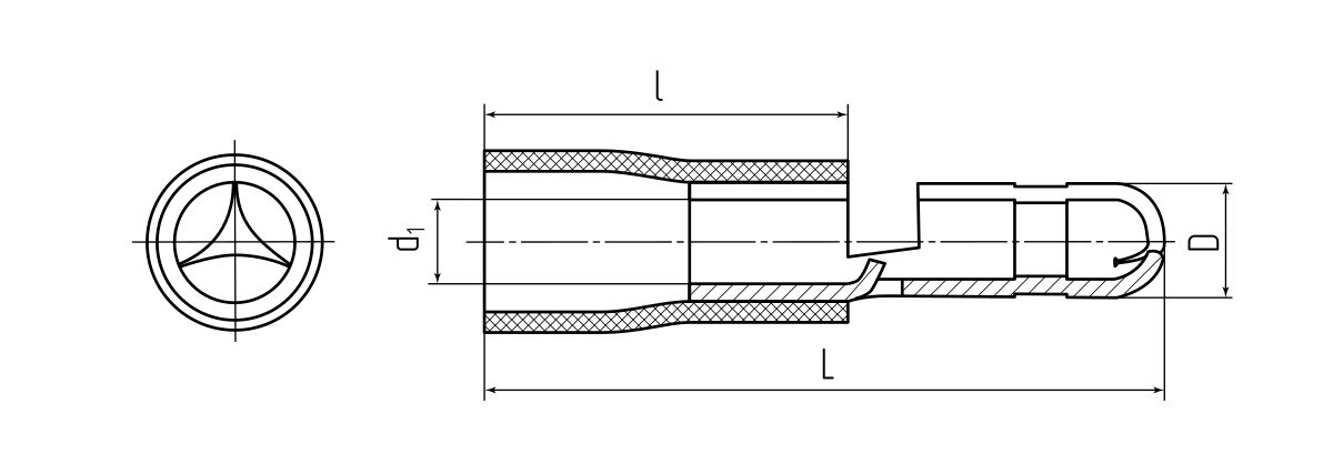 Разъем штекерный изолированный «папа» РШИ-П 1.5–4 серия ПРОФИ (КВТ) (47464)