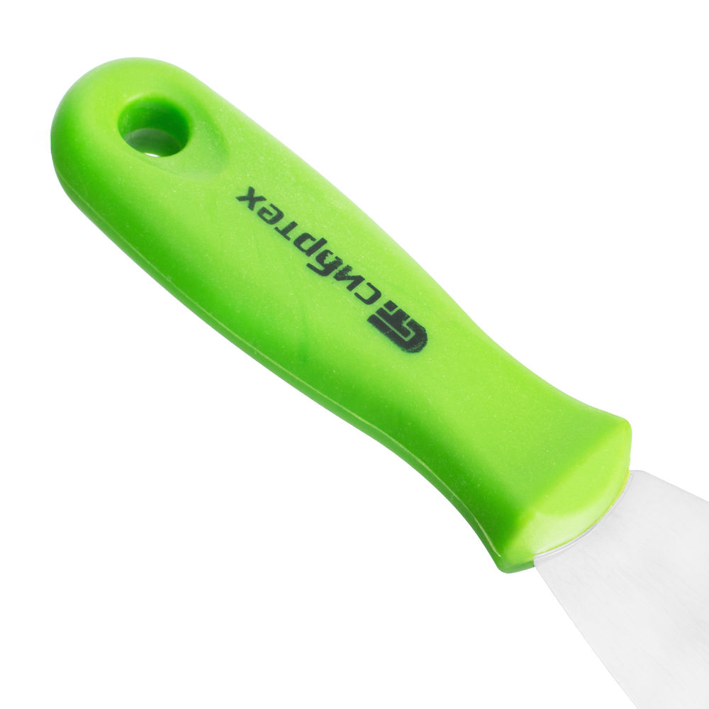 Шпательная лопатка из нержавеющей стали, 60 мм, пластмассовая ручка Сибртех (85546)