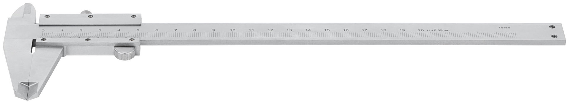 Штангенциркуль металлический нержавеющий 200 мм/ 0,02 мм ( пластиковый кейс ) (19845)