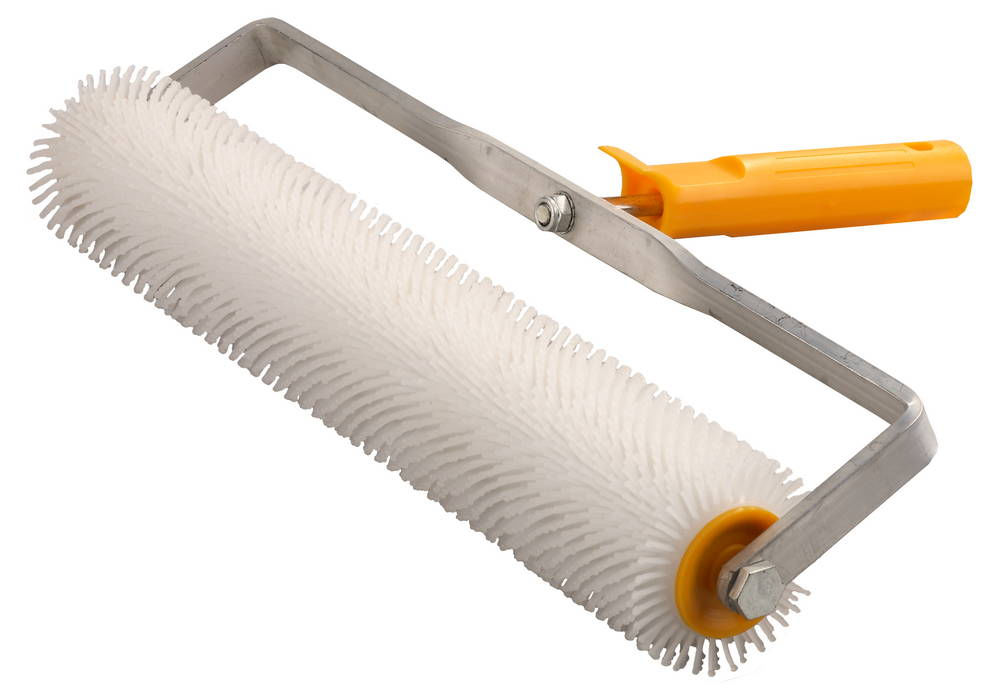 Валик игольчатый для наливных полов 75 х 400 мм, бюгель 8 мм, пластмассовые иглы, в сборе STAYER Professional 03951-40