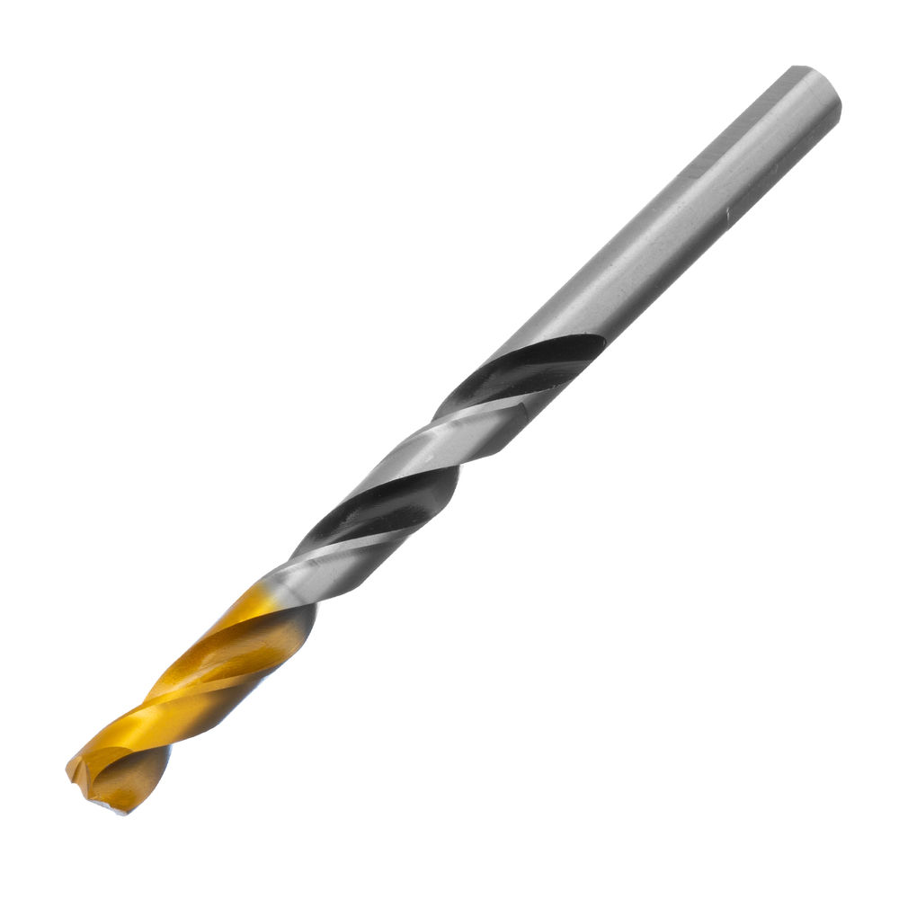 Сверло спиральное по металлу 8 x 117мм, Р6М5, Golden Tip, многогранная заточка Denzel (718282)