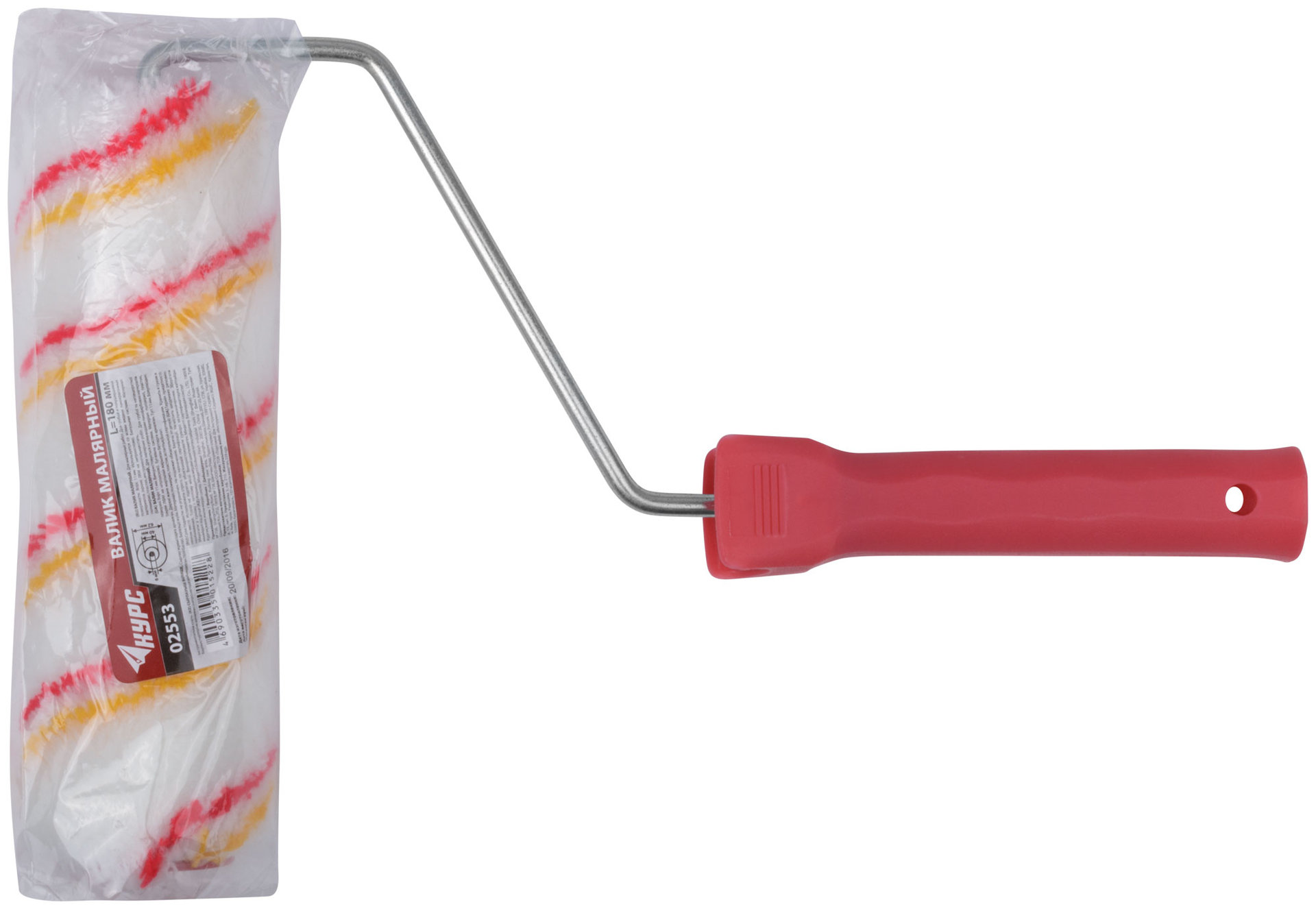 Валик полиакриловый, система с пластик. роликом, 40/62 мм, ворс 11 мм, бюгель 6 мм, 180 мм (02553)