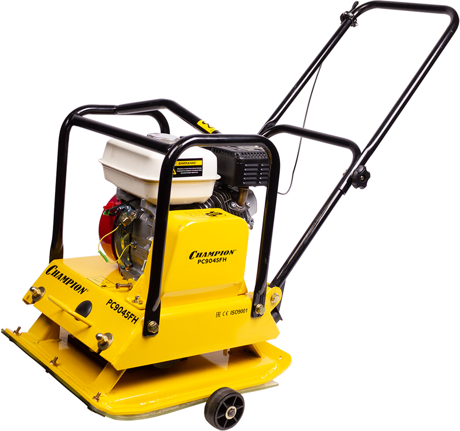 Виброплита бензиновая CHAMPION PC9045FH (PRO 90кг15кН50*45см30смHondaGX160 4кВт,кол рез.накл) (PC9045FH)