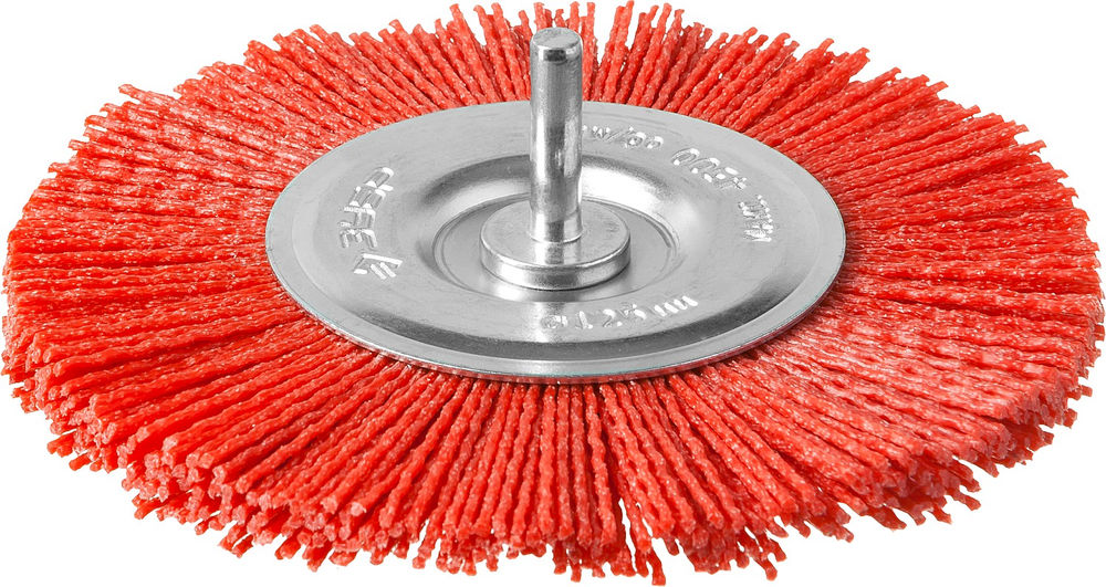 Щетка дисковая для дрели 125 мм, нейлоновая проволока ЗУБР Профессионал 35161-125_z02