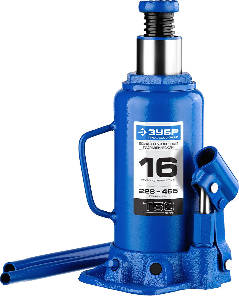 Домкрат гидравлический бутылочный 16 т 228-465 мм Профессионал ЗУБР 43060-16