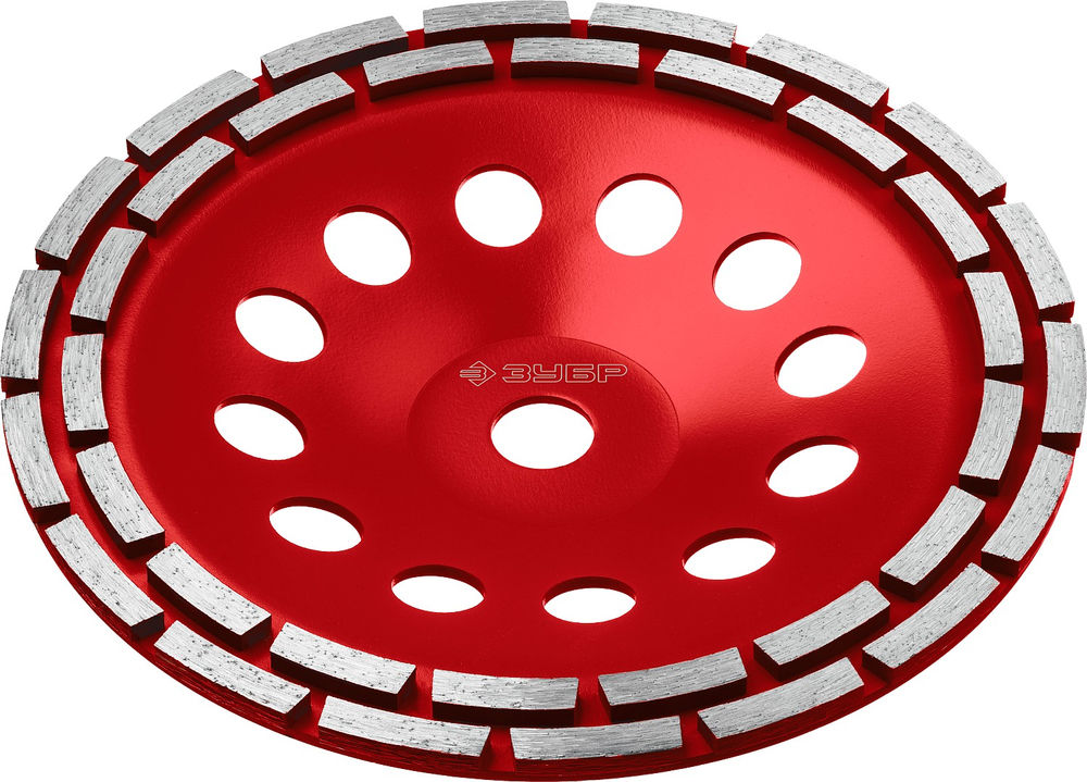 Чашка шлифовальная алмазная двухрядная d 230 мм ЗУБР 33376-230