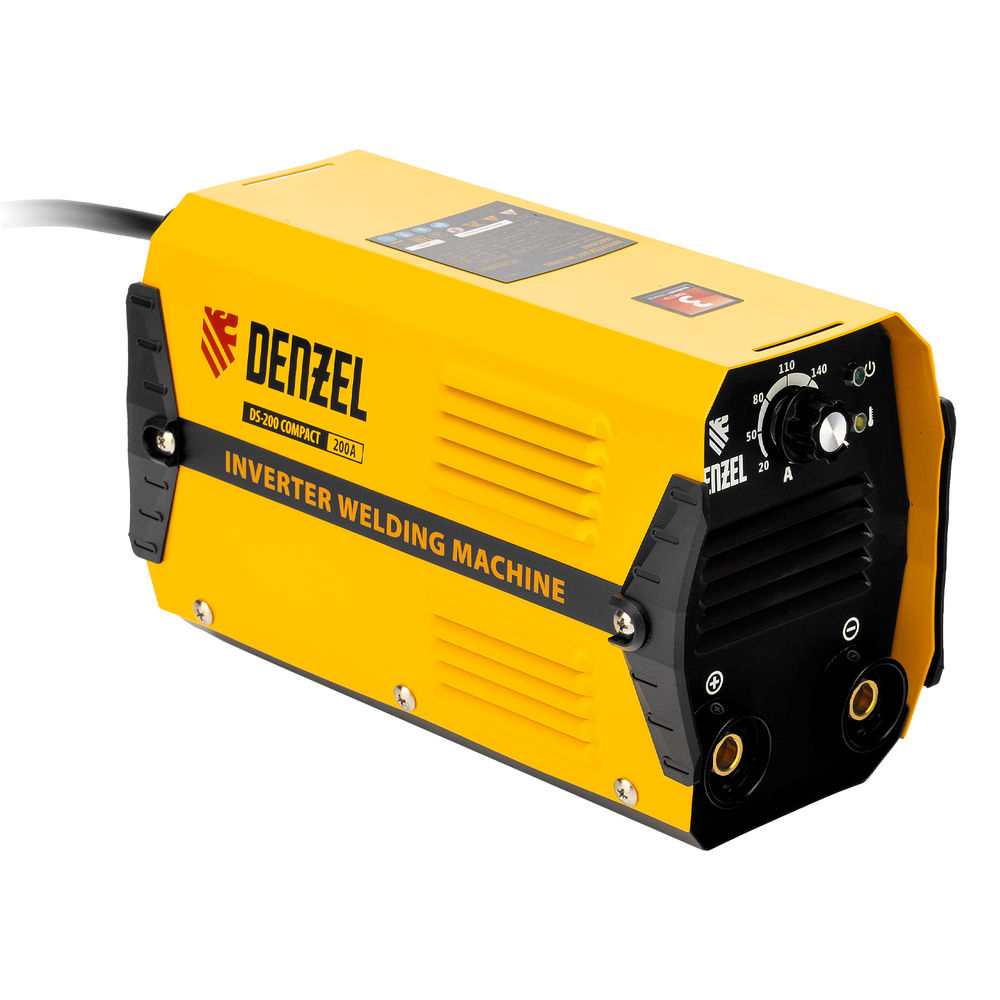 Аппарат инверторный дуговой сварки DS-200 Compact, 200 А, ПВ 70%, диаметр электрода 1.6-5 мм Denzel (94373)
