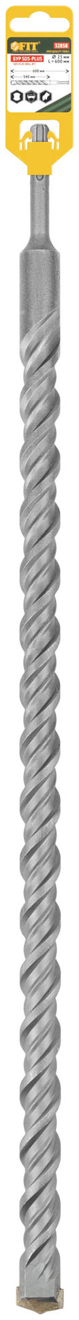 Бур по бетону SDS PLUS, Профи, W-образная вставка, двойная спираль, 25 х 600 мм (32858)