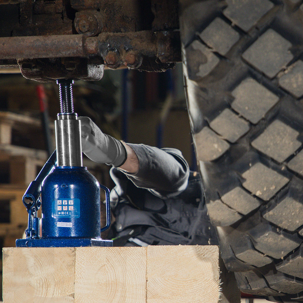 Домкрат гидравлический бутылочный телескопический, 10 т, H подъема 170-430 мм Stels