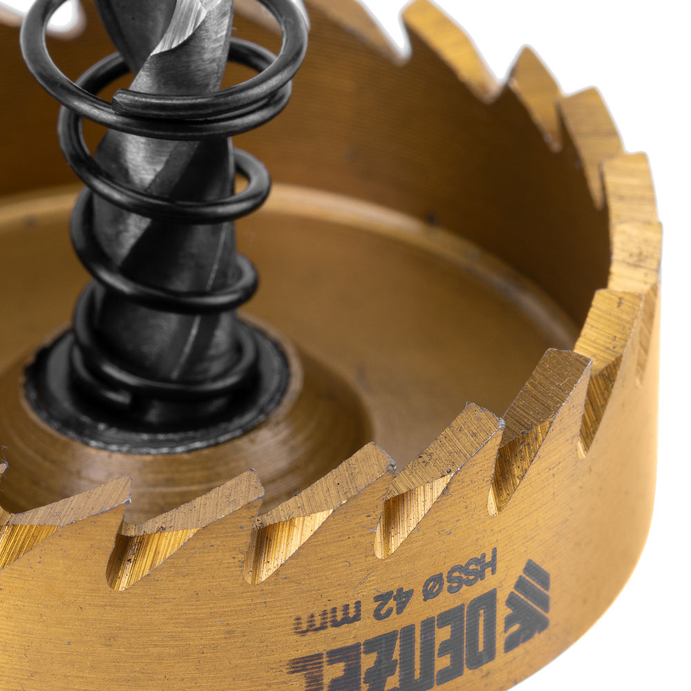 Коронка по металлу HSS, 42 мм, нитридтитановое покрытие Denzel (724114)