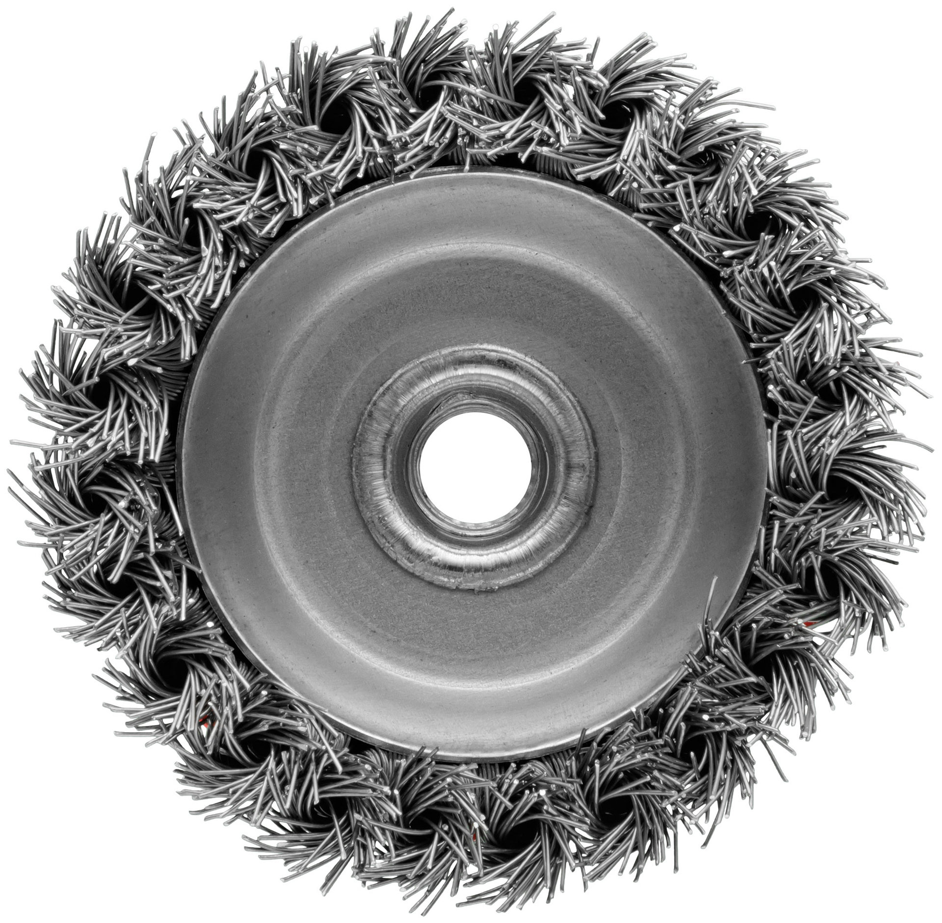 Корщетка-чашка, гайка М14, стальная витая проволока 100 мм, блистер (39098)