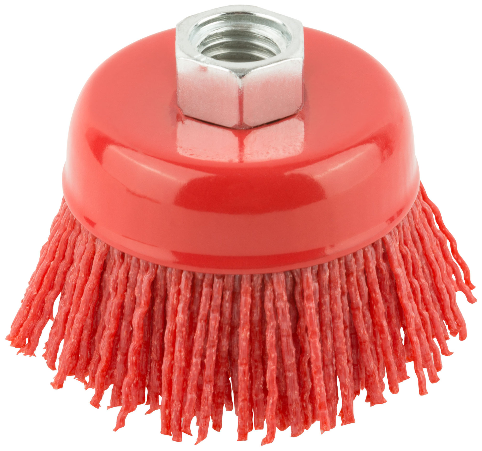 Корщетка-чашка нейлоновая, гайка М14, Профи 65 мм (38796)