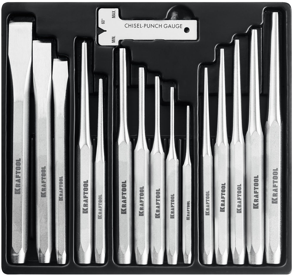 Набор зубил и кернеров Grand-15, 15 предметов KRAFTOOL 21075-H15