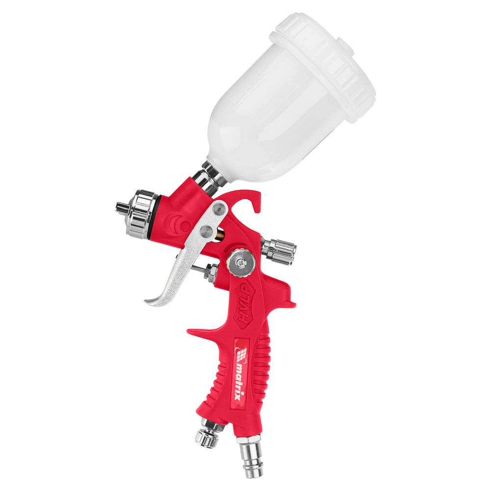 Краскораспылитель HVLP пневмат. с верхним бачком V= 0,1 л, сопло диаметром 0.8 мм Matrix (57325)