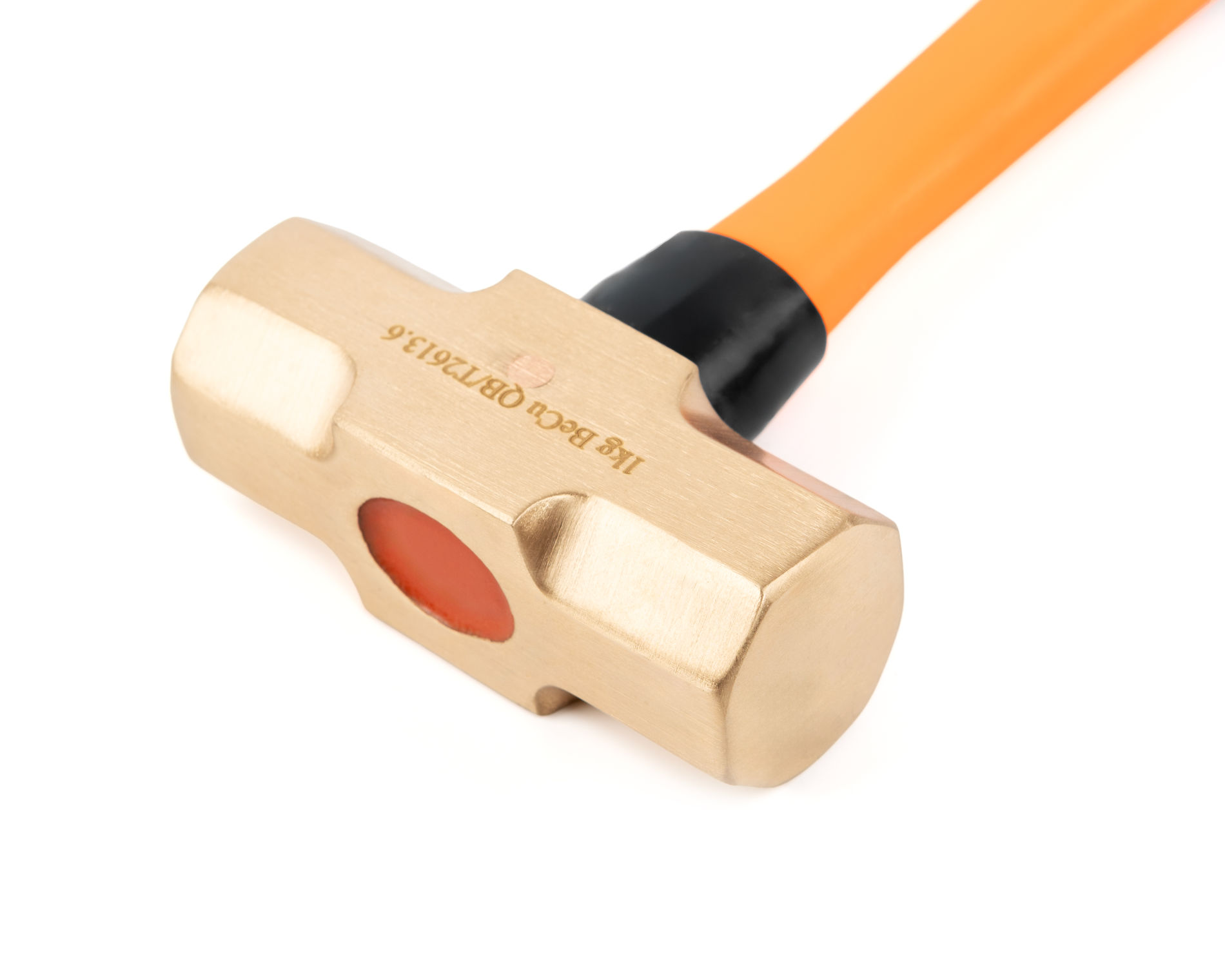 Кувалда тупоносая 1 кг BeCu рукоятка фибергласс искробезопасная 191-1004, HORTZ