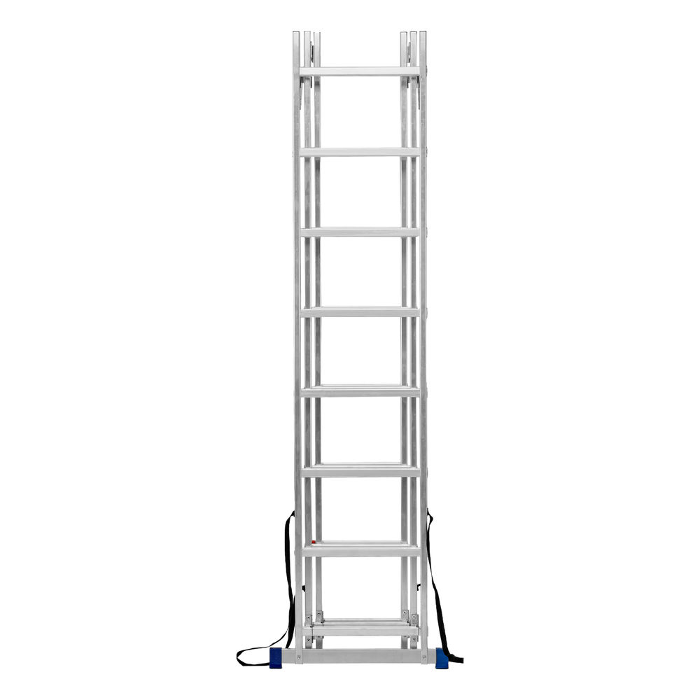 Лестница, 3 х 8 ступеней, алюминиевая, трехсекционная, Сибртех (97818)