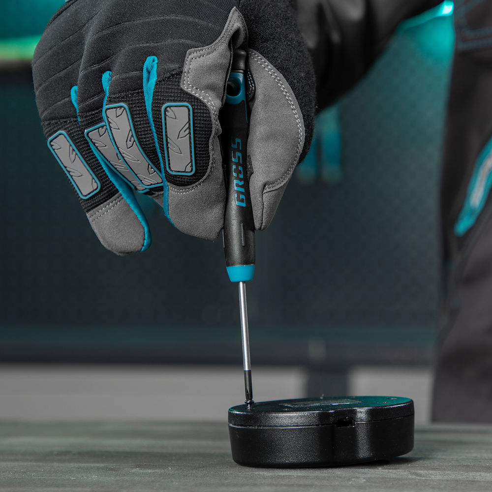 Набор отверток для точной механики, CrMo, двухкомпонентные рукоятки, 6 шт, пластиковый бокс Gross (13347)