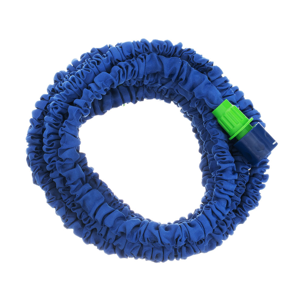 Набор поливочный, растягивающийся шланг 15 м, 7 режимов пистолет, соединитель, адаптер Сибртех (67544)