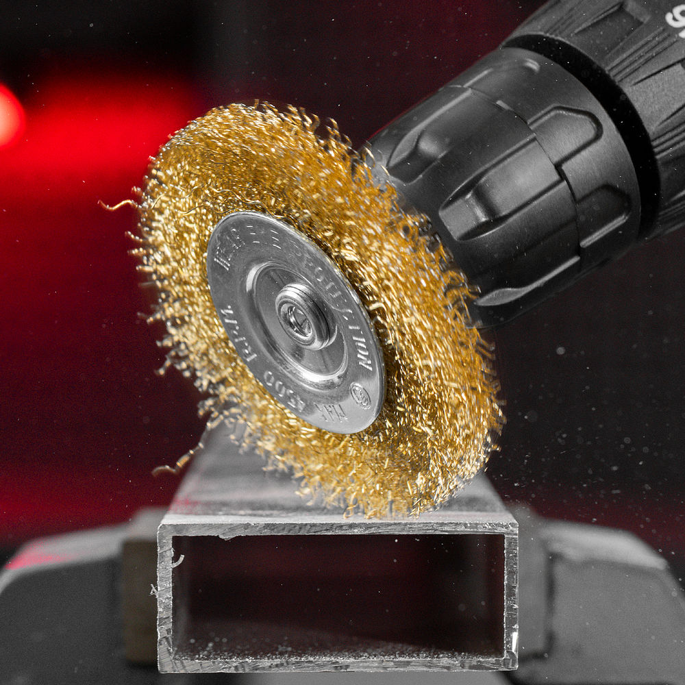 Набор щеток для дрели, 5 шт, 2 плоские, 50-75 мм, 3 чашки, 25-50-75 мм, со шпильками Matrix (74492)