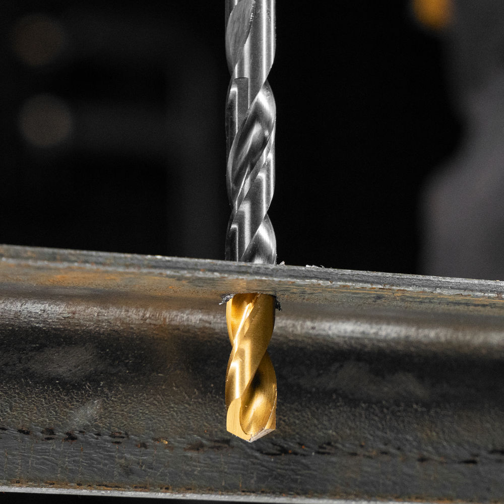 Набор сверл по металлу, 1-10 мм, Р6М5К8-TiN, Golden Tip, 19 шт Denzel (723008)