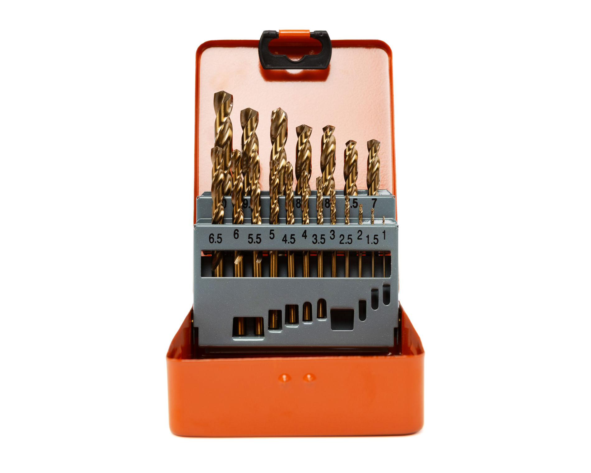 Набор сверл по металлу 1-10 19 шт. Р6М5К5 (HSS-Co5) металлический кейс HORTZ