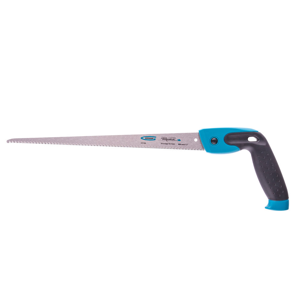 Ножовка по дереву Piranha, выкружная, 300 мм/12, 11-12 TPI, каленый зуб 3D, двухкомпонентная рукоятка Gross
