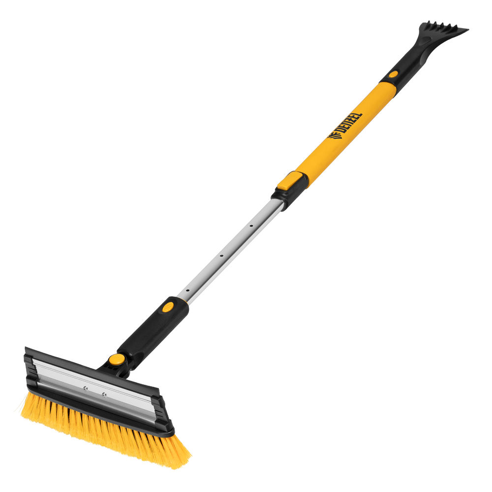 Щетка-сметка для снега со скребком, телескоп, поворотная голова, водосгон, 900-1200 мм Denzel (55308)