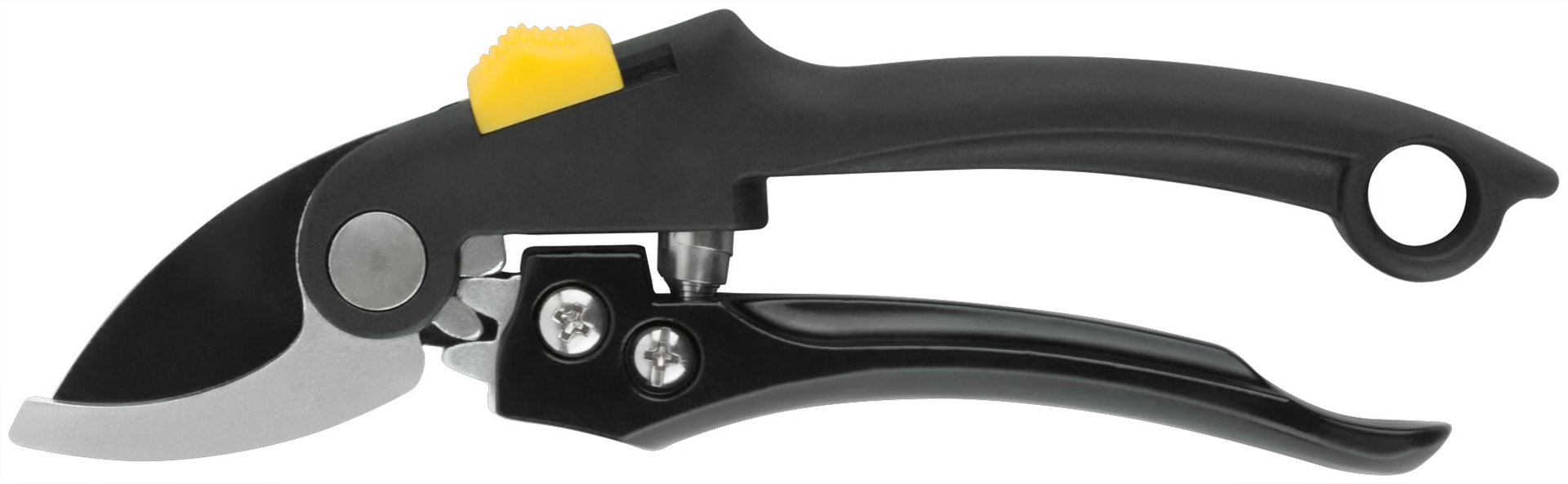 Секатор, режущие кромки внахлест, тефлон, зубчатый привод, алюминиевая и пластиковая ручки 210 мм (77092)