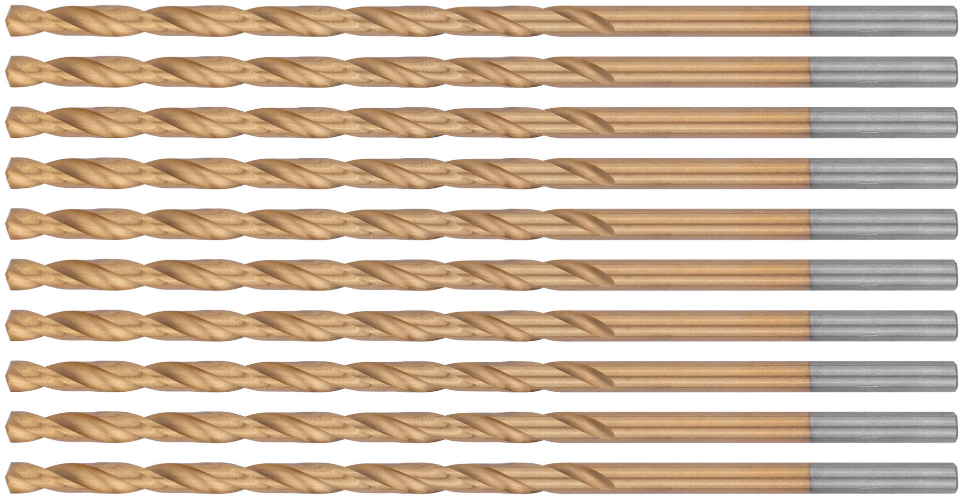 Сверла HSS по металлу, удлиненные, титановое покрытие 4,0х119 мм (10 шт.) (34240)