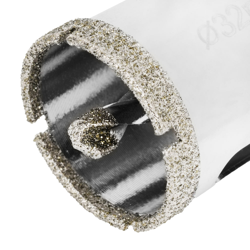 Сверло алмазное по керамограниту, 32 х 67 мм, трехгранный хвостовик Matrix (726323)