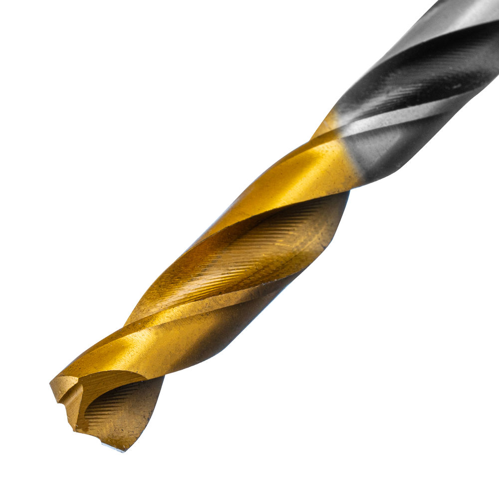 Сверло спиральное по металлу 6,5 x 93мм, Р6М5, Golden Tip, многогранная заточка Denzel (718279)