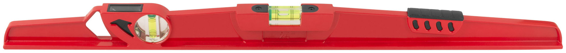 Уровень Хард, 2 глазка, литой усиленный профиль, фрезерованная рабочая грань, с зеркалом, 600 мм (18596)