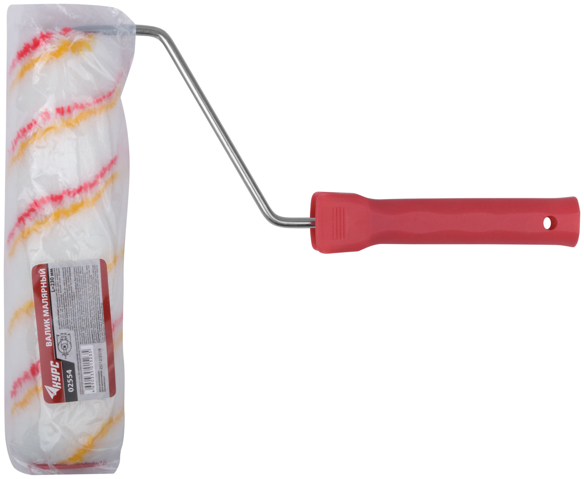 Валик полиакриловый, система с пластик. роликом, 40/62 мм, ворс 11 мм, бюгель 6 мм, 230 мм (02554)